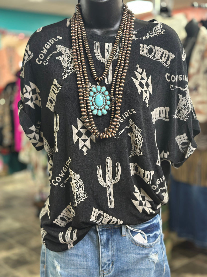 Shop Envi Me Tops and Tunics The Cactus Howdy Top