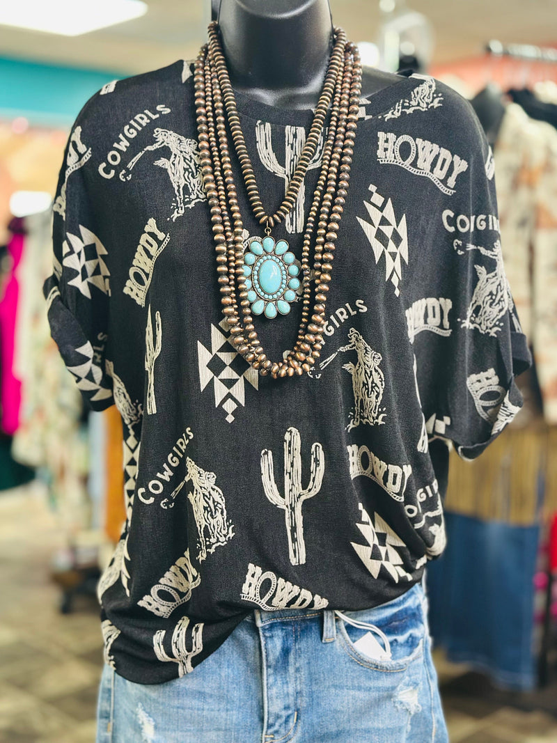 Shop Envi Me Tops and Tunics The Cactus Howdy Top
