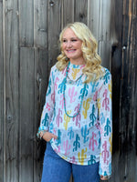 Shop Envi Me It's T-shirt Kinda Day The Cactus Mesh Top