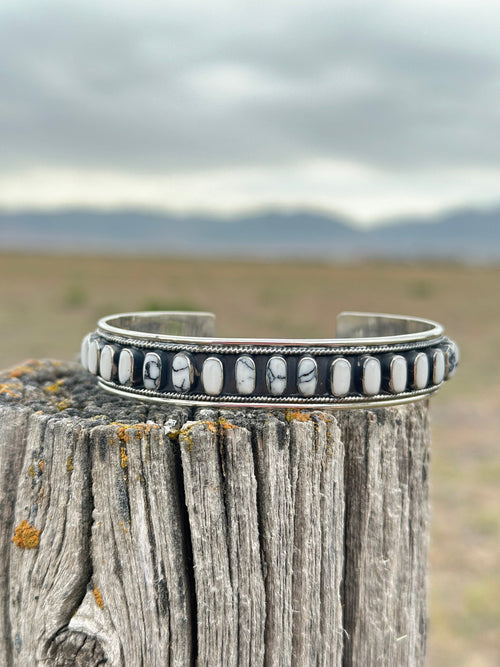 Shop Envi Me Bracelets Silver The Calistoga Sterling Silver Buffalo Turquoise Cuff