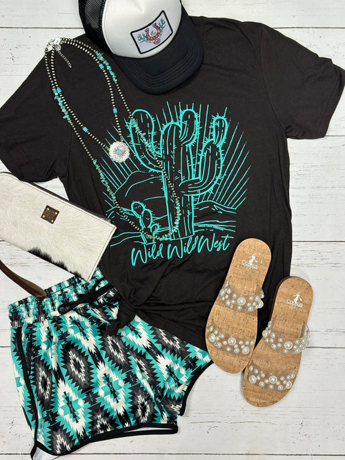 Shop Envi Me Bottoms The Call Me Turquoise Aztec Short