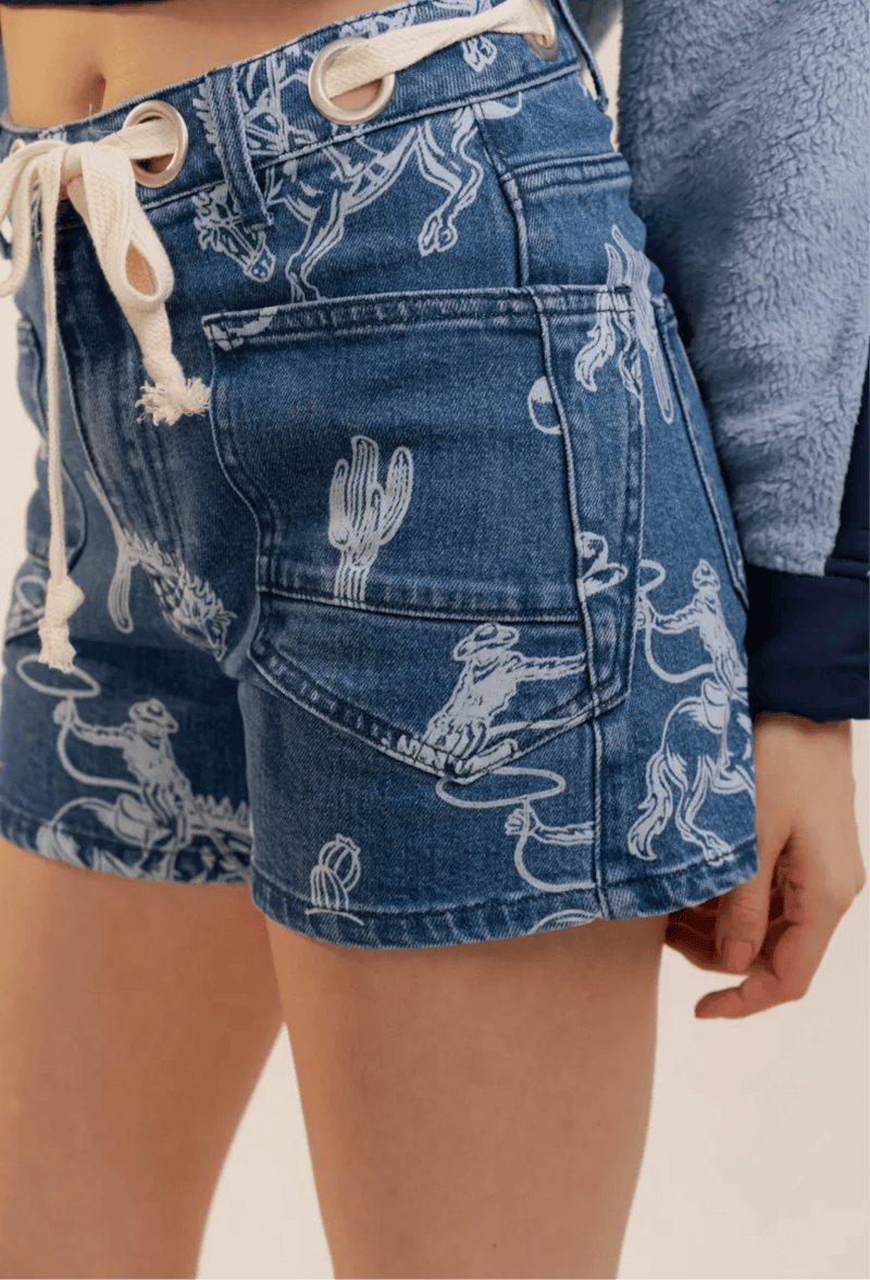 Shop Envi Me The Call Me Western Mid Rise Shorts