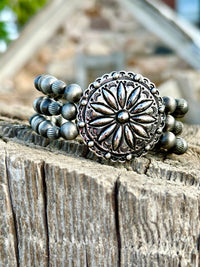 Shop Envi Me Bracelets Silver The Carson City Southwest  Concho Bracelet