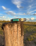 Shop Envi Me Bracelets Silver & Turquoise The Casa Grande NA Sterling Silver & Kingman Turquoise (Real) Southwest Cuff Bracelet - Only One!