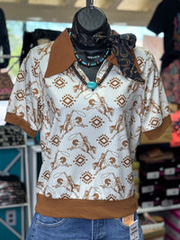 Shop Envi Me Tops and Tunics The Casual Cowgirl Western Top