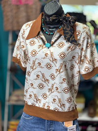 Shop Envi Me Tops and Tunics The Casual Cowgirl Western Top