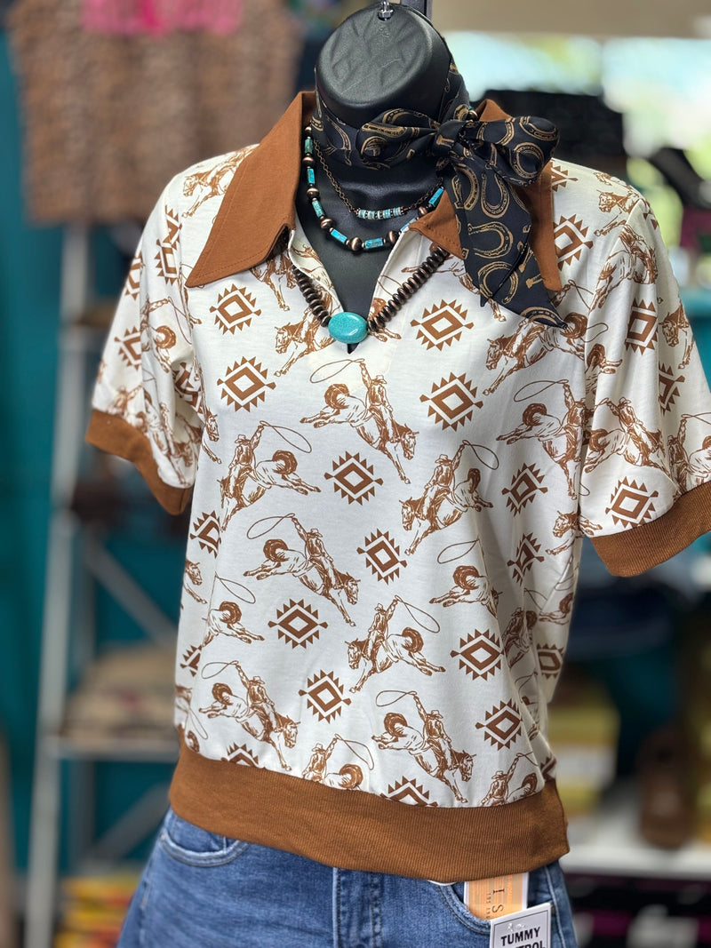 Shop Envi Me Tops and Tunics The Casual Cowgirl Western Top