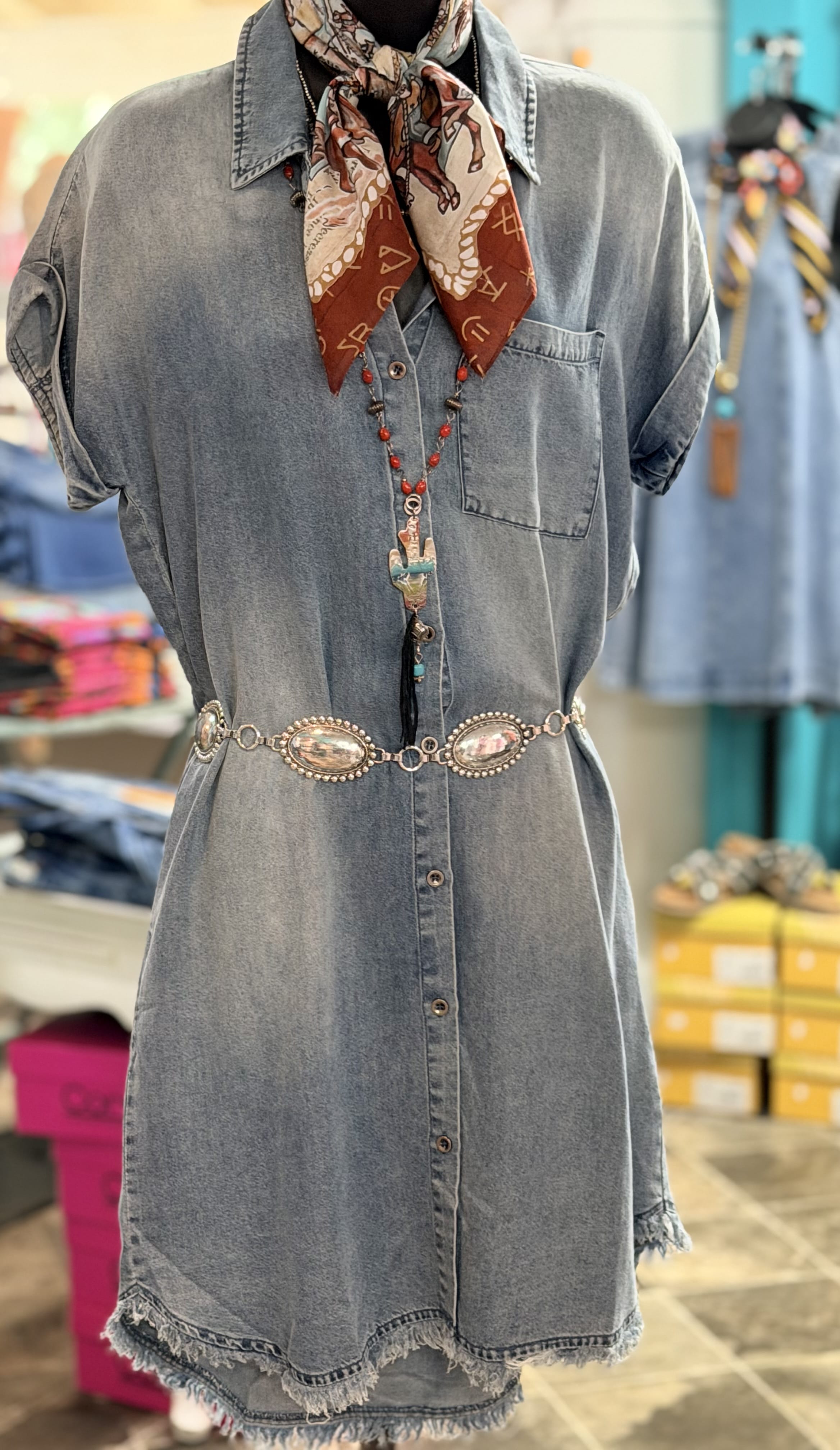 Shop Envi Me Tops and Tunics The Chambray Canyon Dress