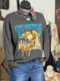 Shop Envi Me The Charcoal Western Wanderer Sweatshirt