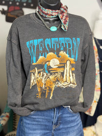 Shop Envi Me The Charcoal Western Wanderer Sweatshirt
