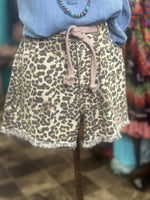 Shop Envi Me The Cheetah Cargo Pocket Drawstring Shorts
