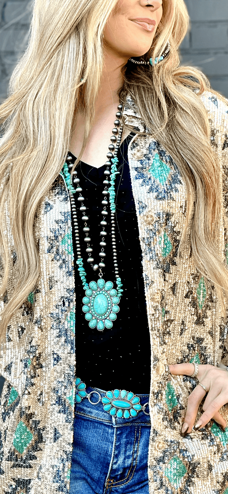 Shop Envi Me Jewelry The Cheyenne Silver & Turquoise Necklace
