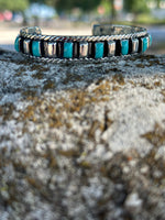 Shop Envi Me Bracelets Silver & Turquoise The Cheyenne Sterling Silver & Turquoise Southwest Cuff Bracelet