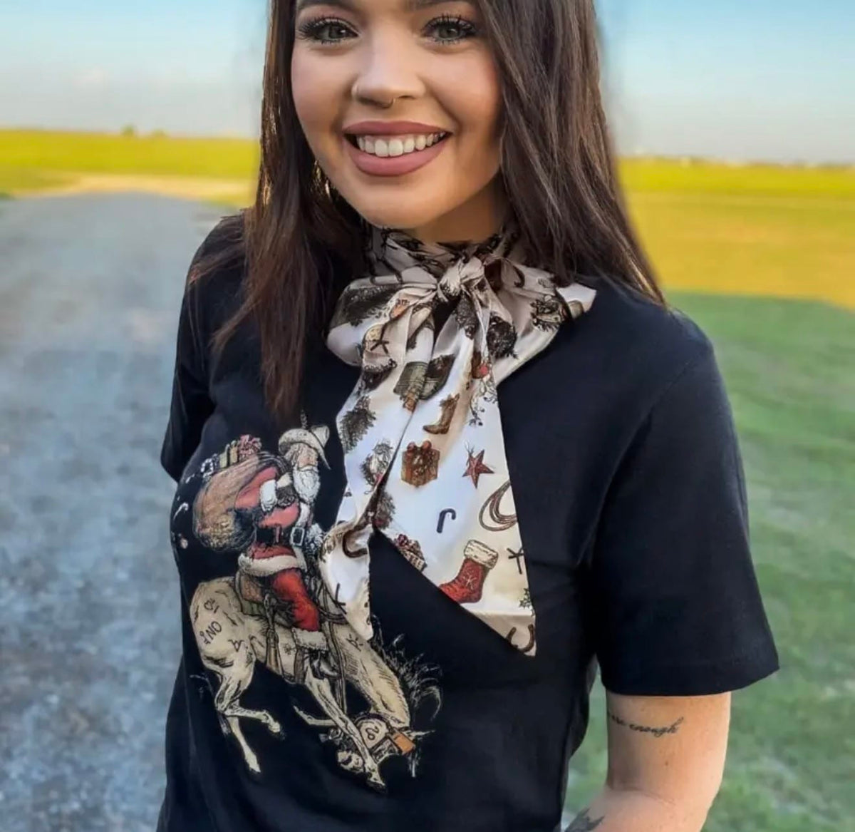 Shop Envi Me It's T-shirt Kinda Day The Christmas Cowboy Santa 🎅🏻 Tee