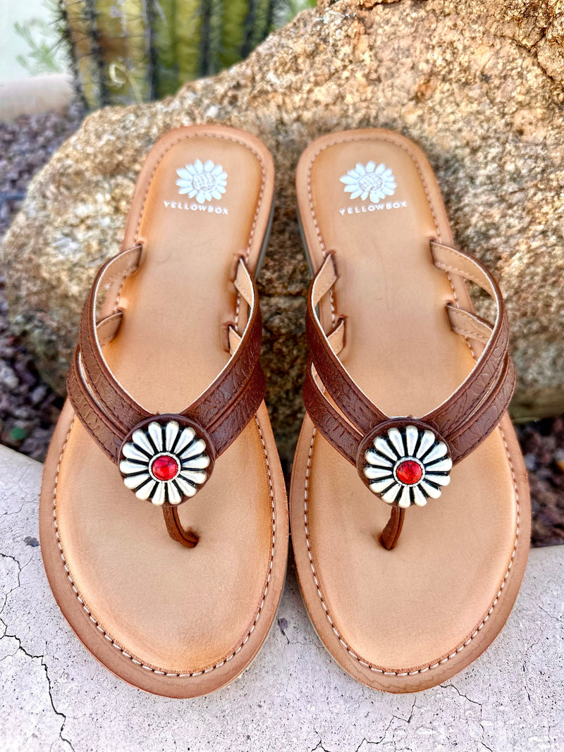 Yellow Box Footwear The Cinco Concho Flip Flop