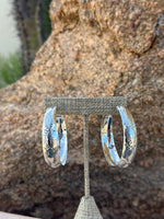 Shop Envi Me Earrings Silver The Cinco Sterling Silver Hoop Earring