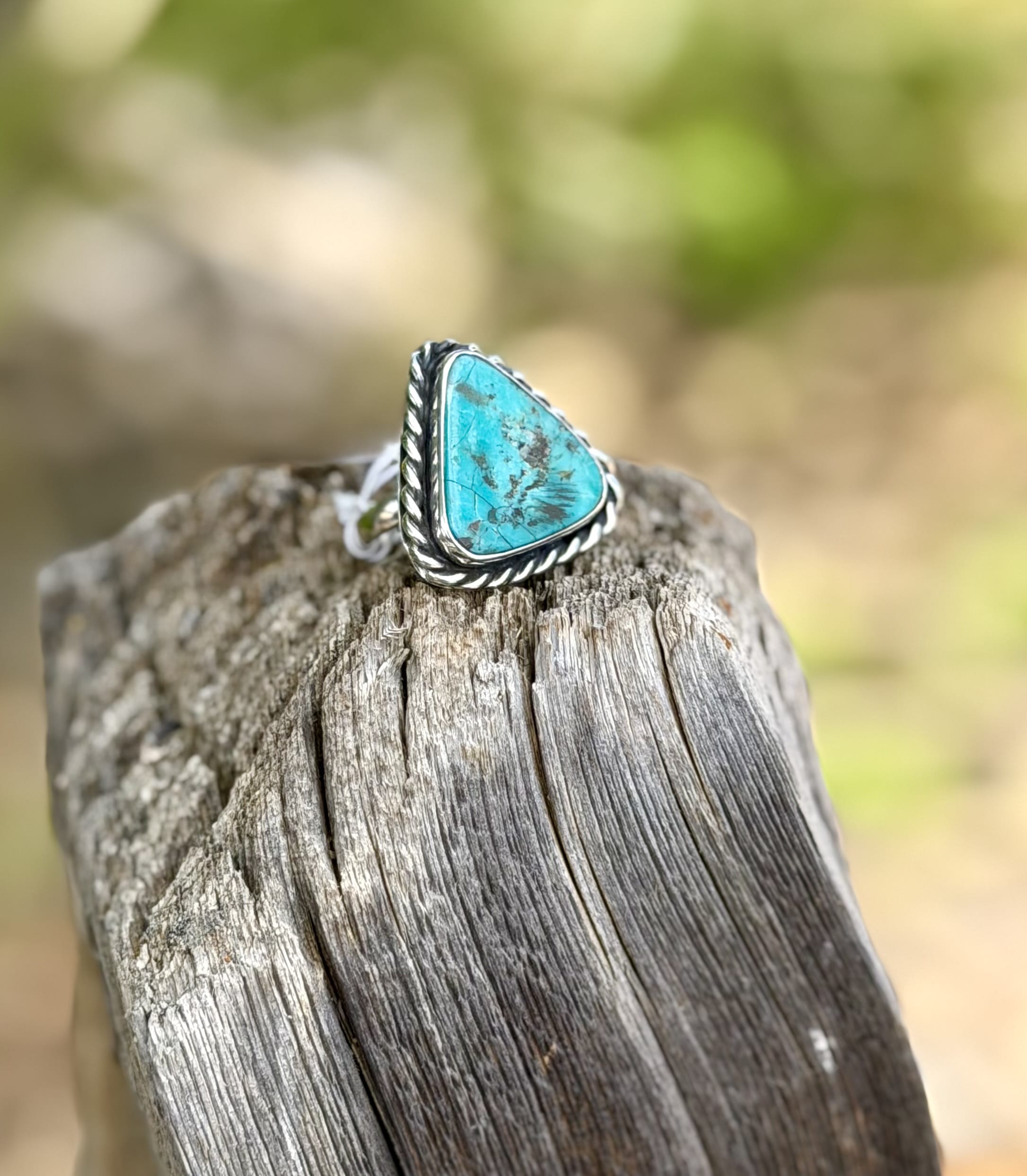 Shop Envi Me #4 Bisbee Turquoise The Cinco Turquoise & Sterling Silver Ring One Of Each