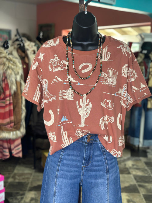 Shop Envi Me It's T-shirt Kinda Day The Clay Wagon Train Mom Crop Top