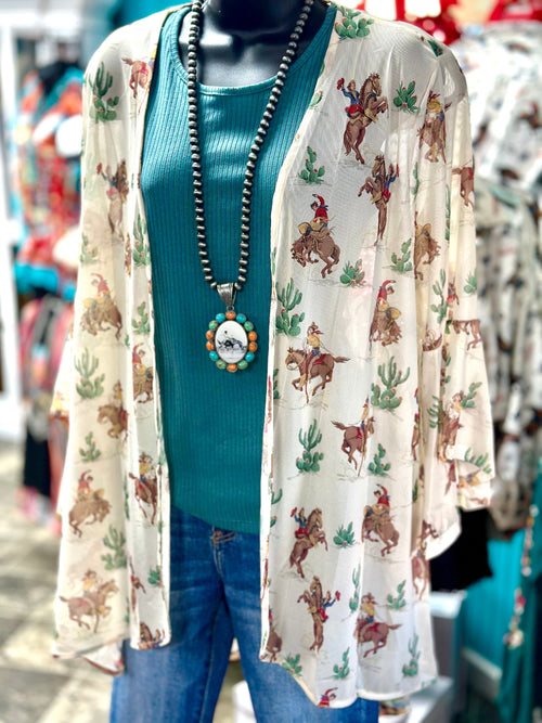 Cow skull deals kimono cardigan