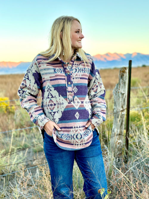 Shop Envi Me Cardigans and Kimonos The Colors Of Fall Aztec Shacket