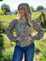 Shop Envi Me Tops and Tunics The Colors Of Fall Embroidered Top