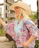 Shop Envi Me Tops and Tunics The Colors of Sumner Embroidered Poncho Top
