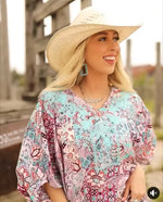 Shop Envi Me Tops and Tunics The Colors of Sumner Embroidered Poncho Top