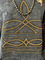 Shop Envi Me The Copper Bootstitch Embroidered Mineral Wash Pullover