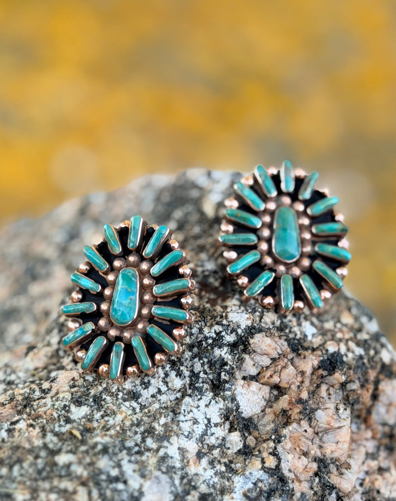 Shop Envi Me Earrings Turquoise The Copper & Turquoise Classic Southwest Earring