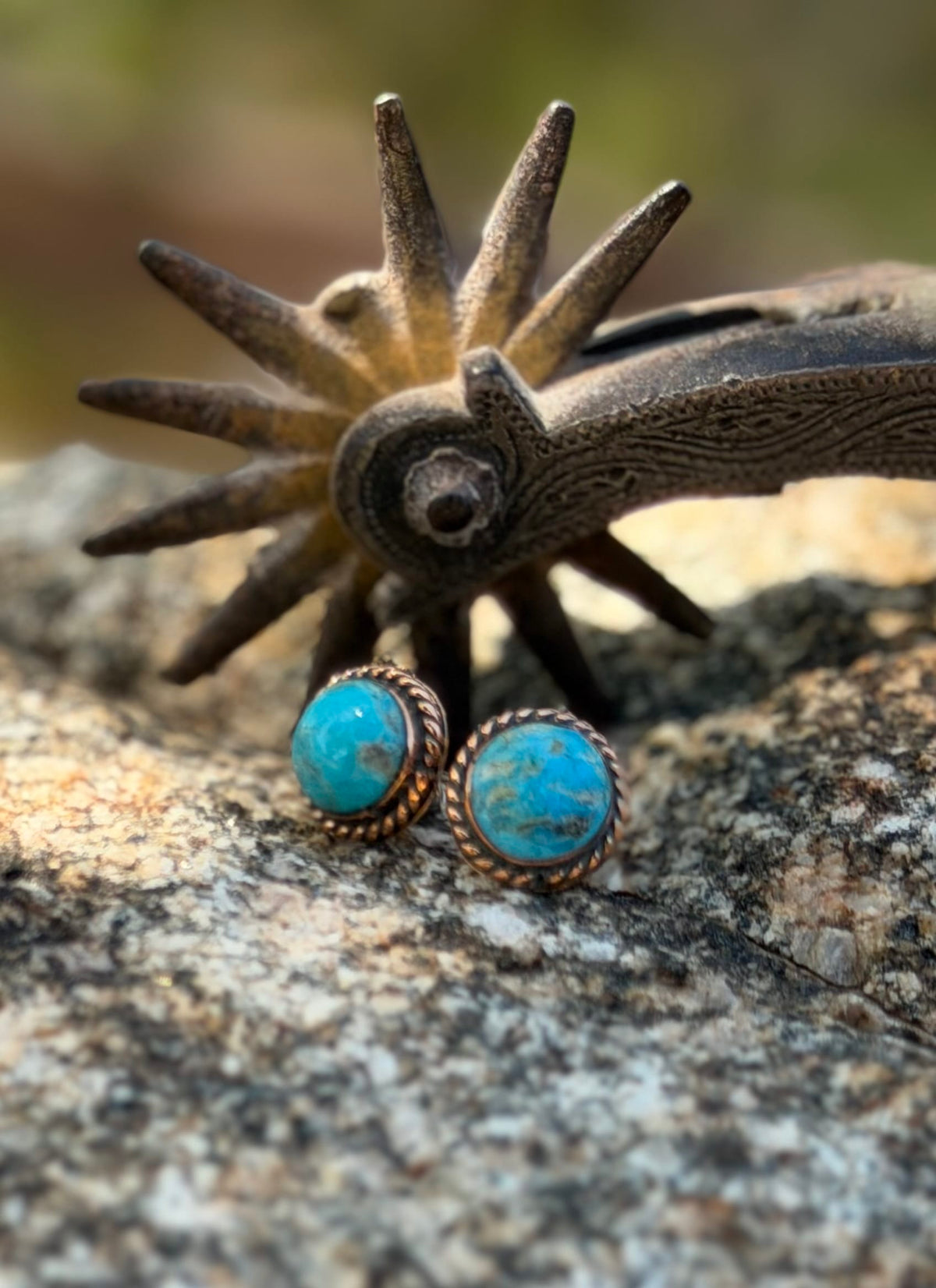Shop Envi Me Earrings Silver The Copper & Turquoise Stud Earring