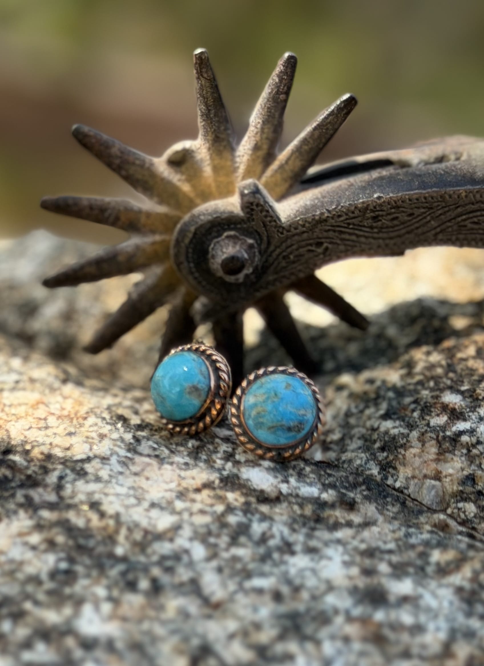 Shop Envi Me Earrings Silver The Copper & Turquoise Stud Earring