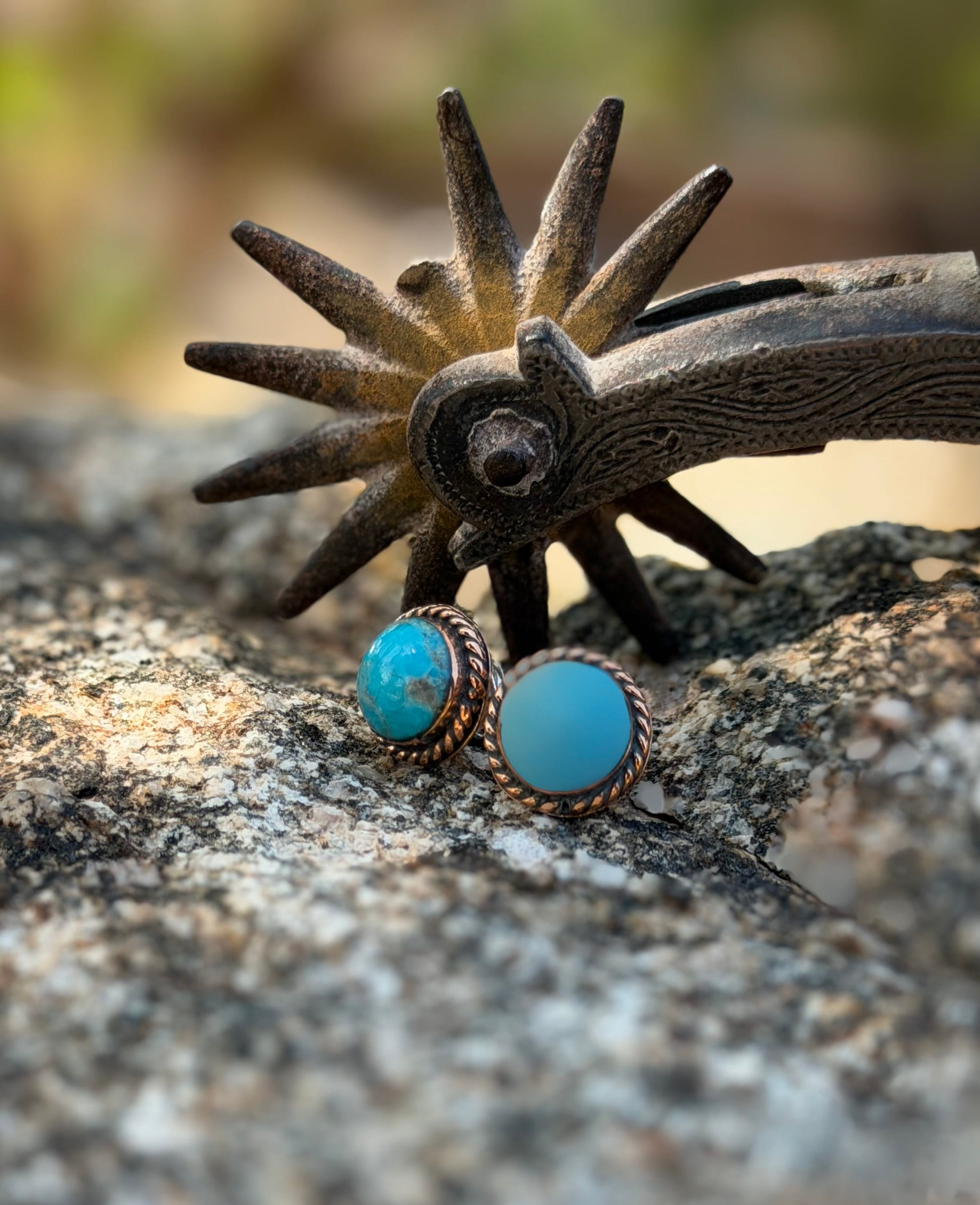 Shop Envi Me Earrings Silver The Copper & Turquoise Stud Earring