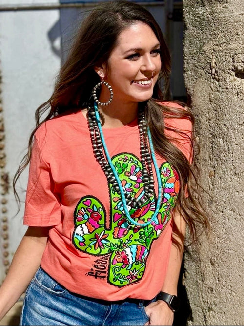 Shop Envi Me It's T-shirt Kinda Day The Coral Cactus Tee