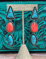 Shop Envi Me earrings The Coral & Turquoise Southwest Drop Earrings