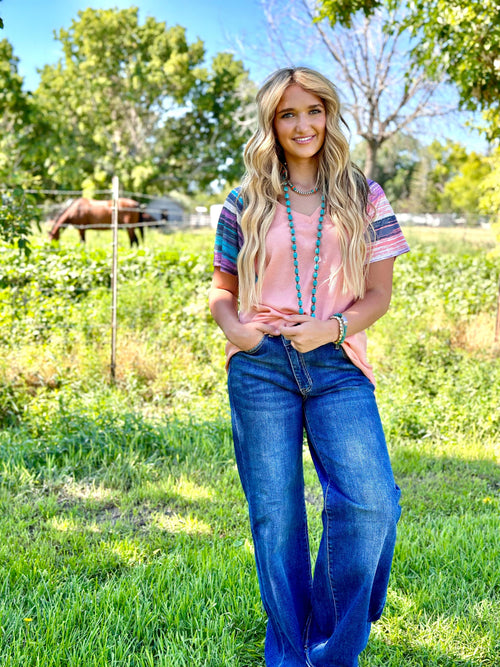 Shop Envi Me Tops and Tunics The Coral Weatherford Days Ombre Sleeve Top