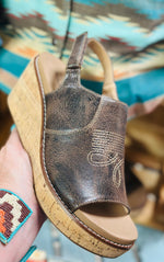 Volatile Footwear The Corky’s BootStitch 🤠 Carly Wedge Sandal