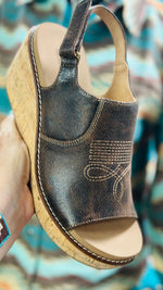 Volatile Footwear The Corky’s BootStitch 🤠 Carly Wedge Sandal