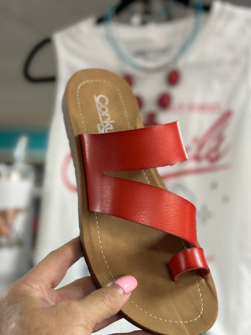 Corky’s Footwear The Corky’s Caliente Red Sandal
