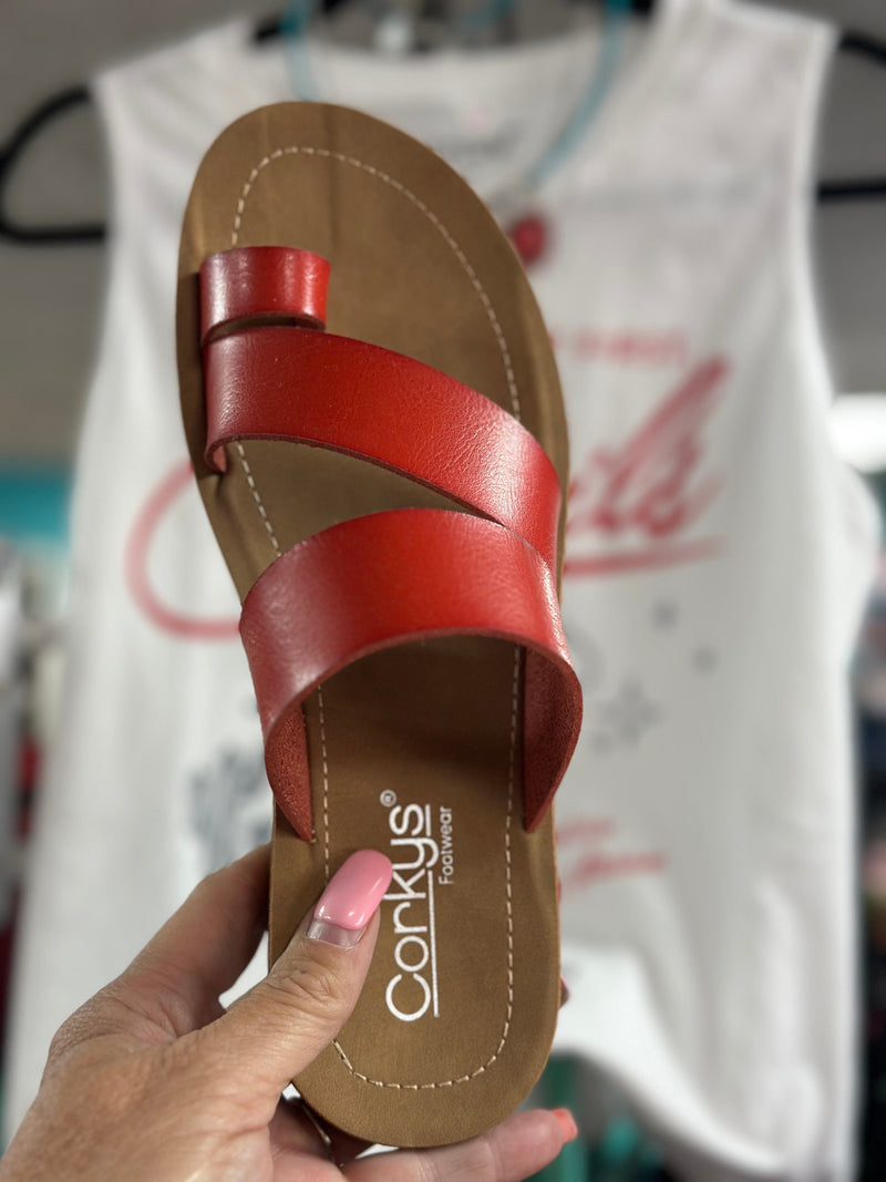 Corky’s Footwear The Corky’s Caliente Red Sandal