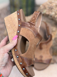 Volatile Footwear The Corky’s Kick Up Your Heels Western Wedge Sandal