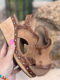 Volatile Footwear The Corky’s Kick Up Your Heels Western Wedge Sandal