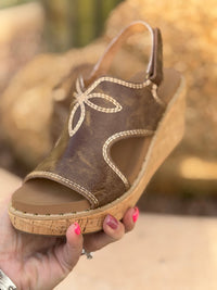 Volatile Footwear The Corky’s Saddle Stitch🤠 Carly Wedge Sandal