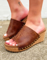 Volatile Footwear The Corky’s Saddle Up BootStitch Wedge Sandal