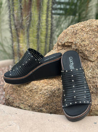 Volatile Footwear The Corky’s Western Studded 🤠 Wedge Sandal