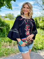Shop Envi Me Tops and Tunics The Costa Rica Embroidered Top