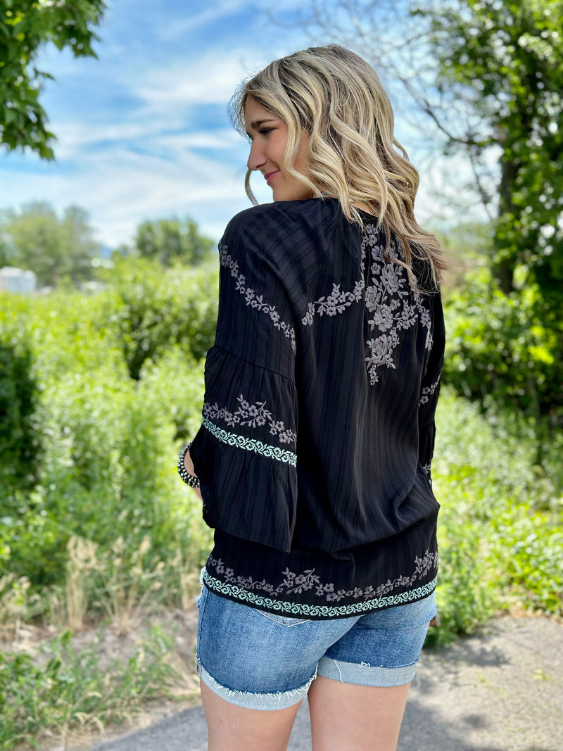 Shop Envi Me Tops and Tunics The Costa Rica Embroidered Top