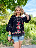 Shop Envi Me Tops and Tunics The Costa Rica Embroidered Top