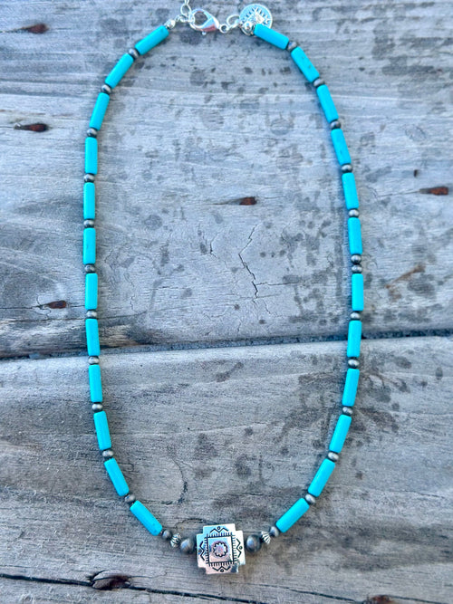 Shop Envi Me Necklaces The Cowboy Aztec Turquoise Necklace