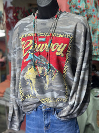 Shop Envi Me Cardigans and Kimonos The Cowboy Camo Top