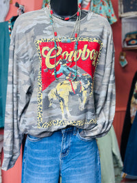 Shop Envi Me Cardigans and Kimonos The Cowboy Camo Top